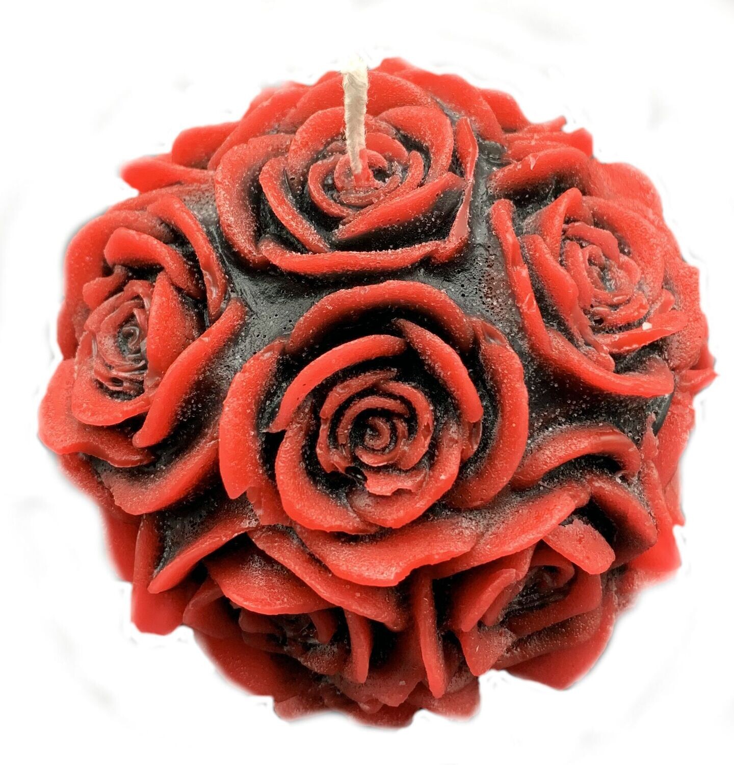 Rosenkugel rot-schwarz 10cm