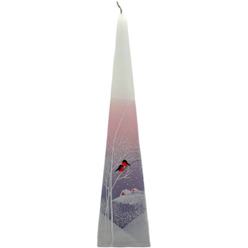 Pyramide Vogel rosa-weiß