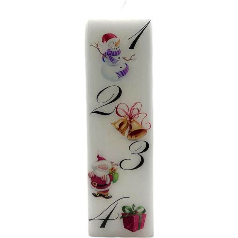 Adventskerze vierkant 6/20cm