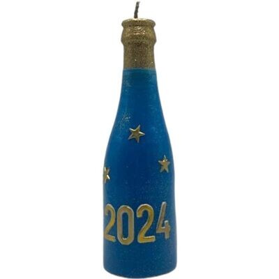 Jahreszahlflasche blau 2024