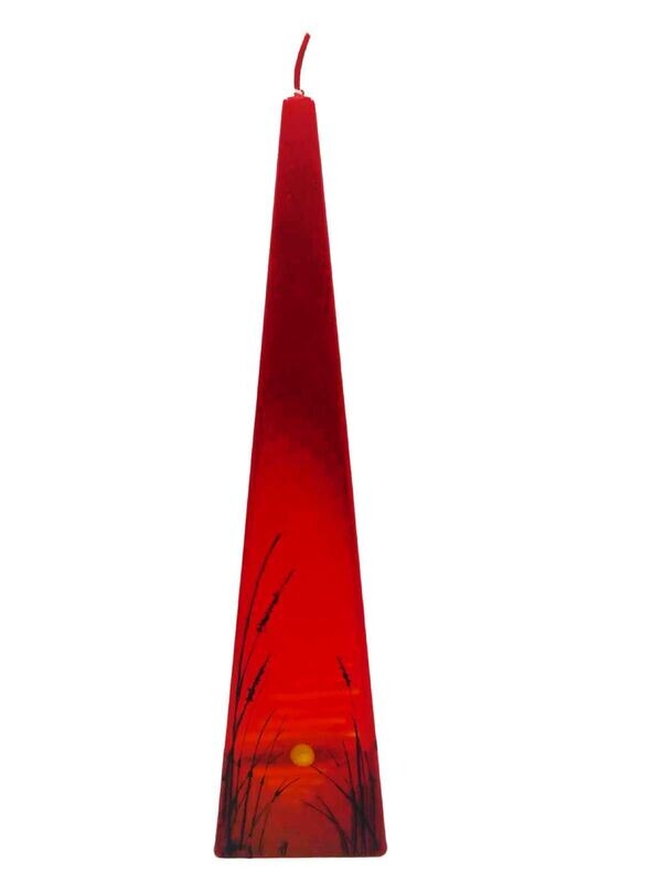 Pyramide Schilf/Sonne rot