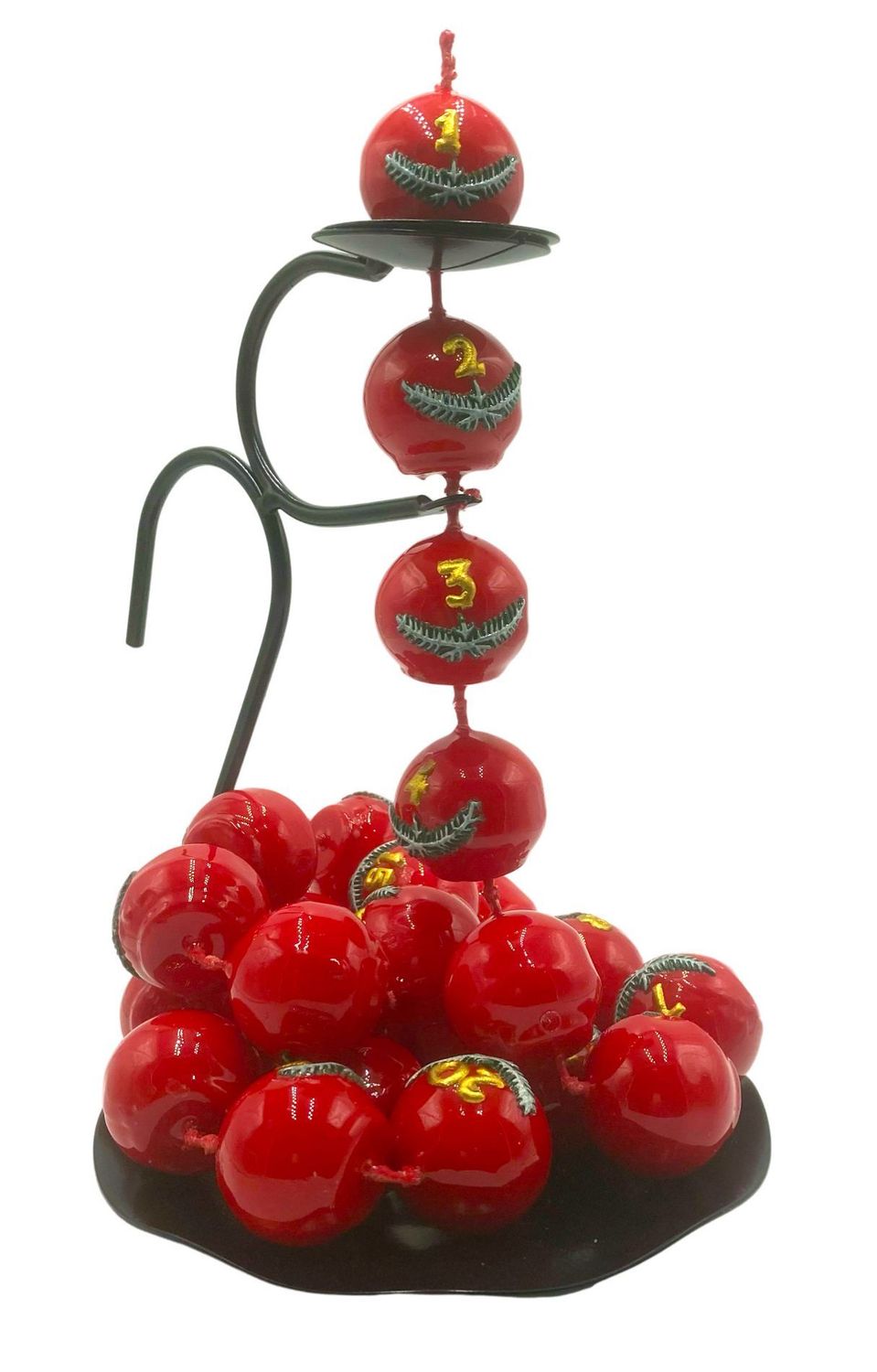 Adventskette rot 3,5cm -ohne Halter!