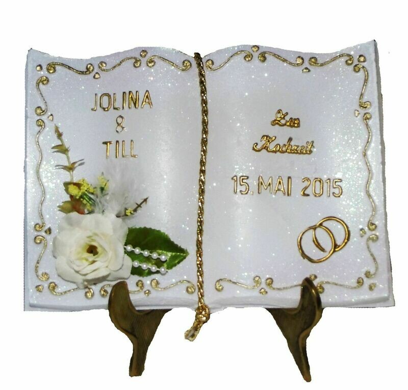 Hochzeitsbuch 17/22cm ohne Halter!