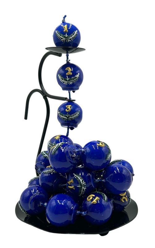 Adventskette blau 3,5cm -ohne Halter!