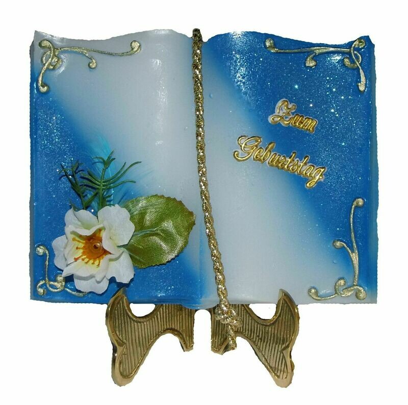 Buch blau 12/16cm -ohne Halter!