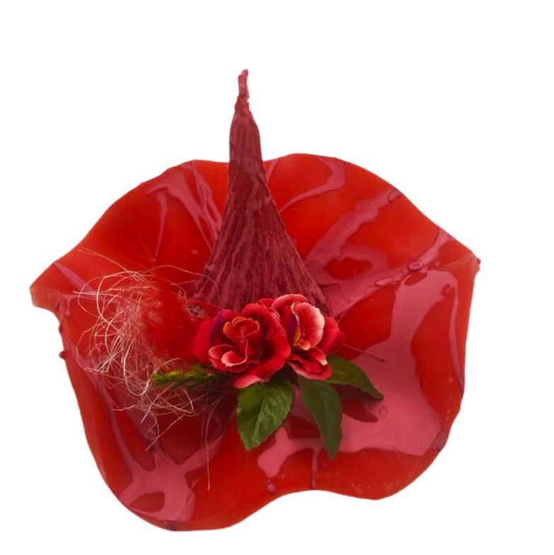 Gesteck rot 18/18cm