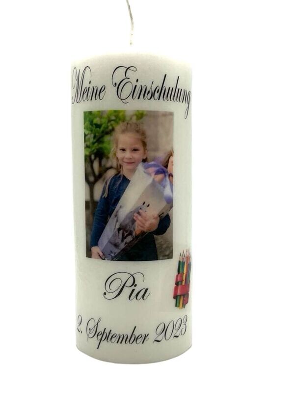 Einschulung 20/8cm mit Foto Einschulung 20/8cm mit Foto