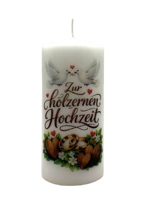 Zur hölzernen Hochzeit 15/7cm