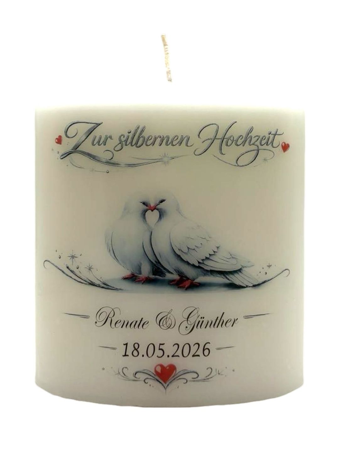 Silber Hochzeit oval 15/13,5 cm