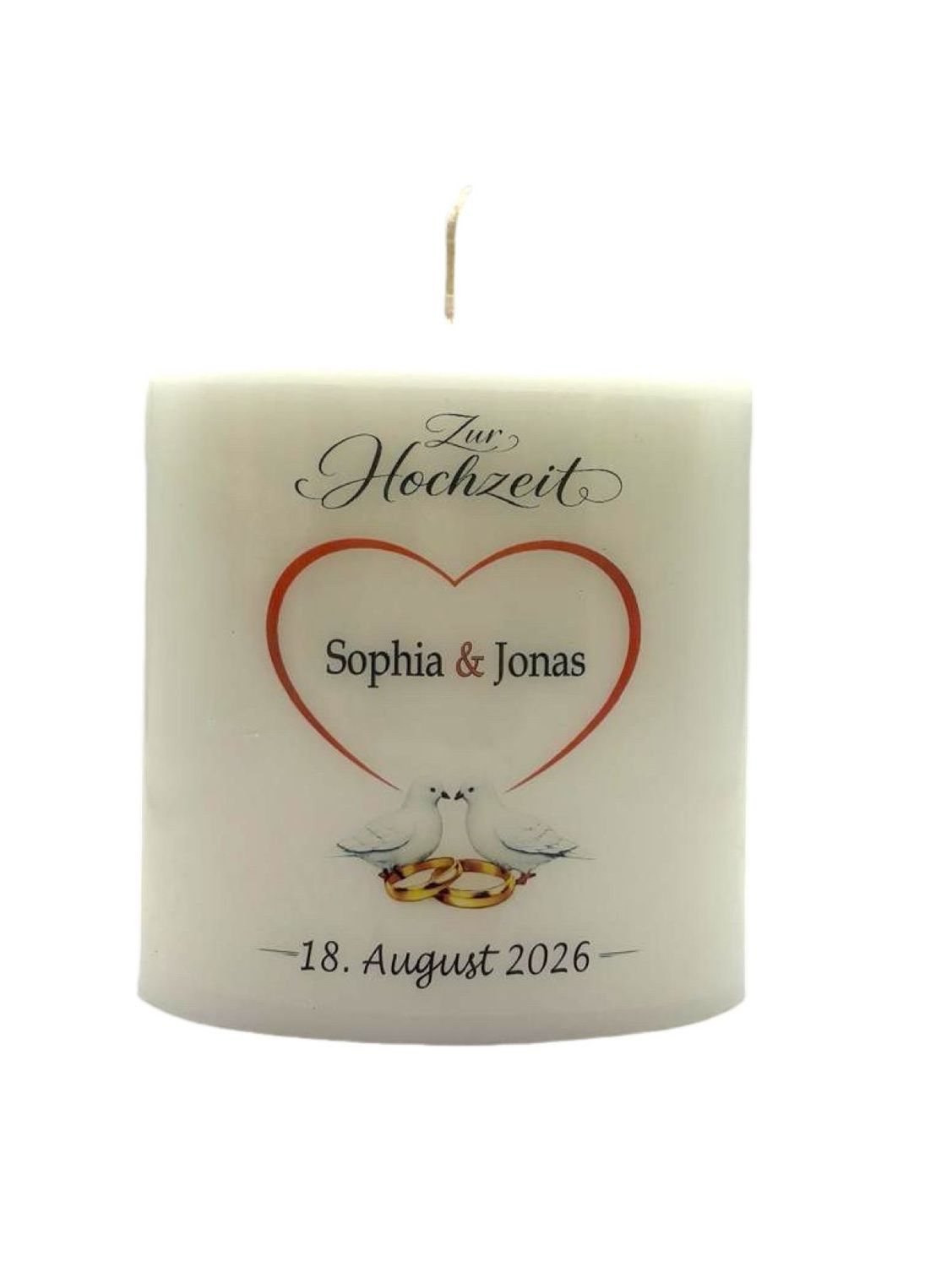 Hochzeit oval Herz 15/13,5cm