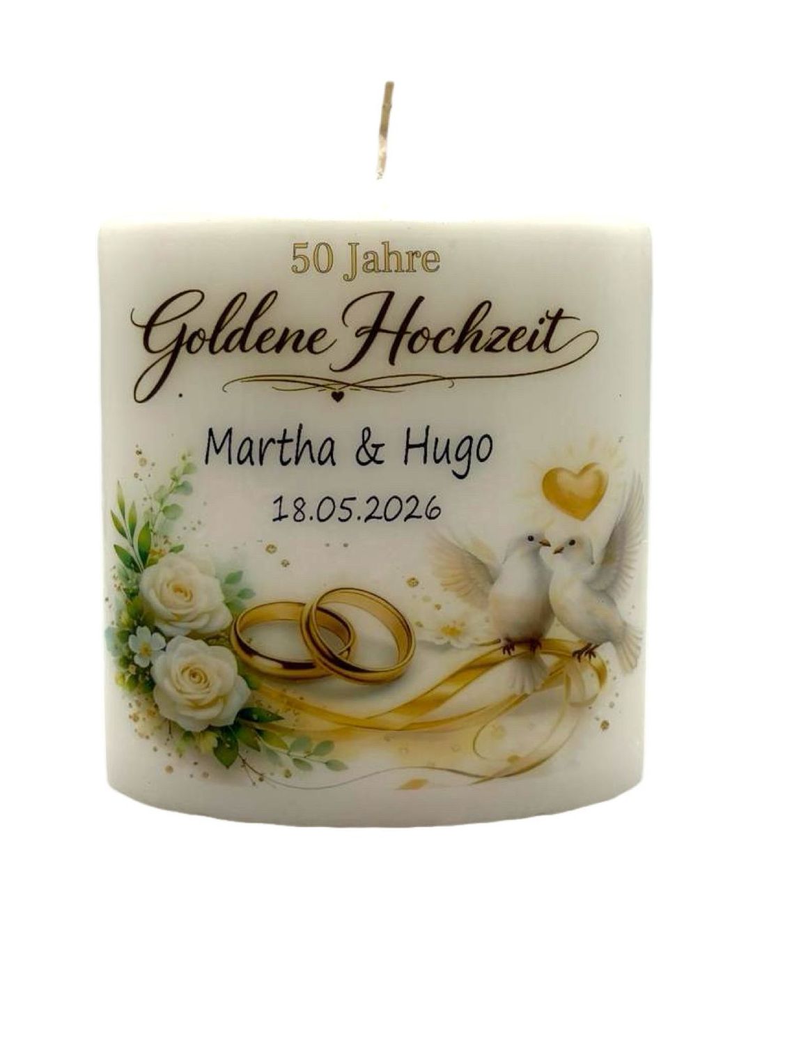Goldene Hochzeit oval 15/13,5cm