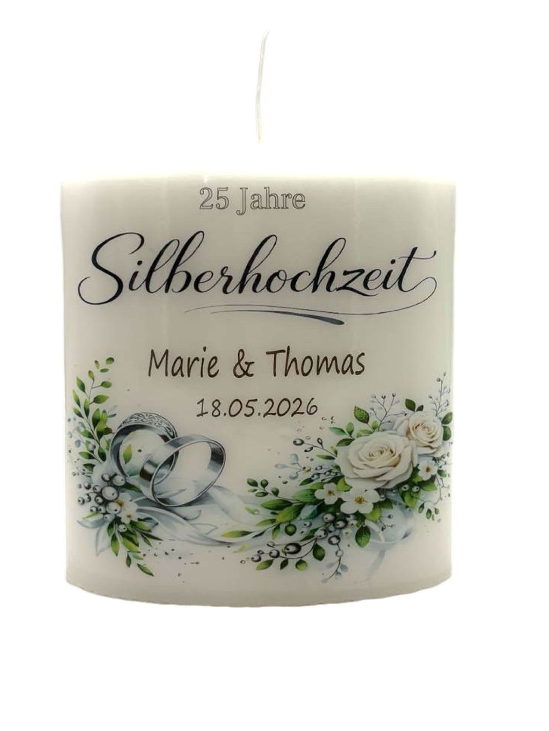 Silber Hochzeit oval 15/13,5cm