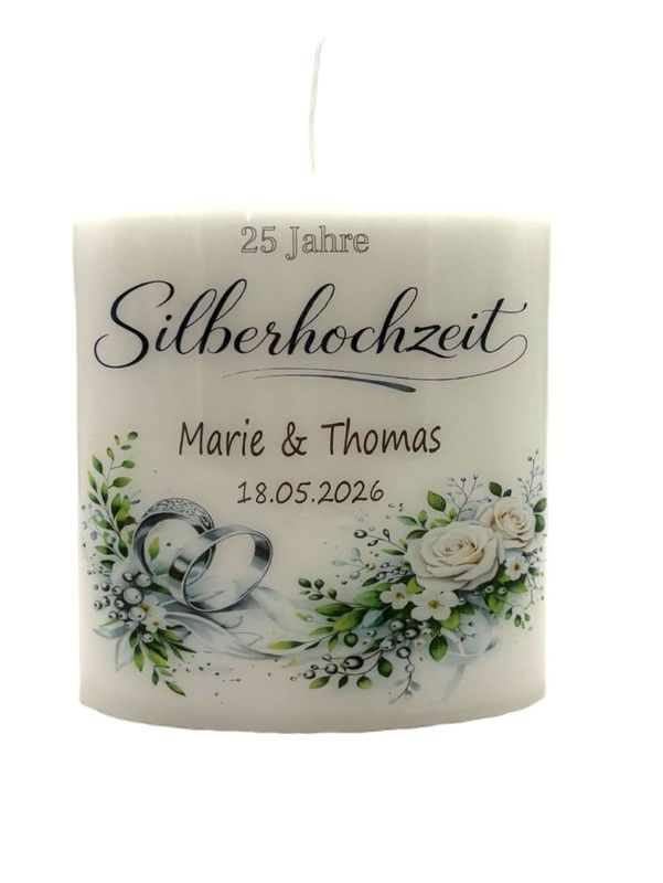 Silber Hochzeit oval 15/13,5cm