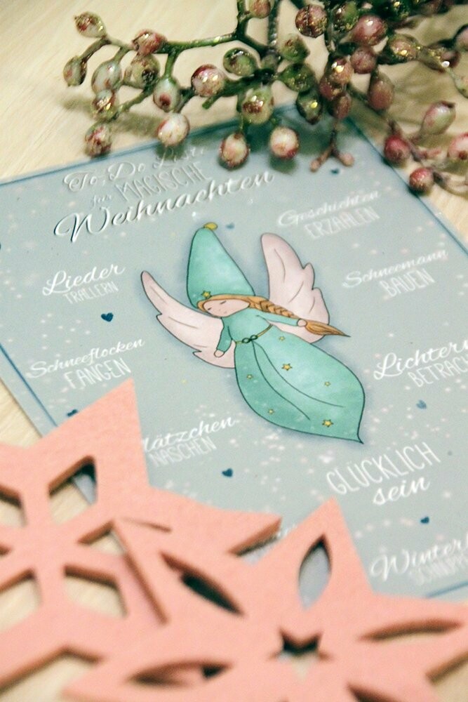 Postkarte - To-do Liste für magische Weihnachten Postkarte - To-do Liste für magische Weihnachten