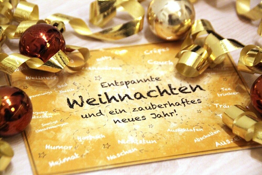 Postkarte Entspannte Weihnachten