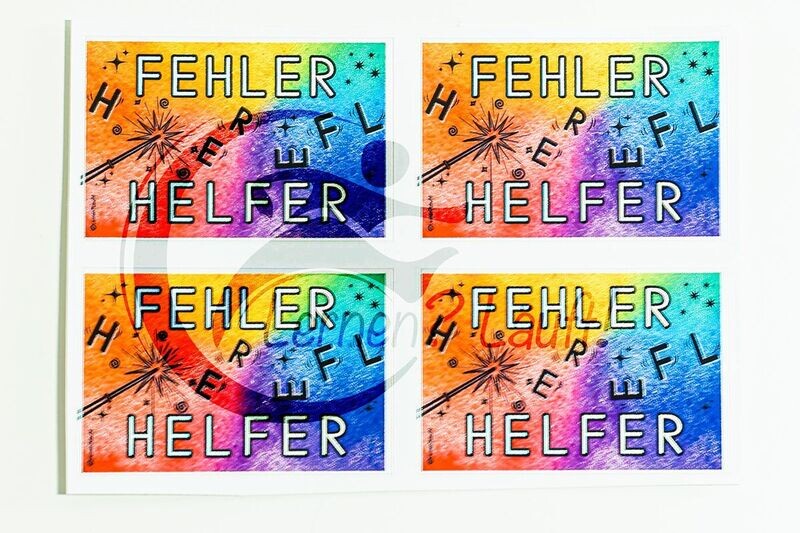 Fehler sind Helfer-Sticker - Mindestbestellmenge 30 St. für 7,50 Euro Fehler sind Helfer-Sticker - Mindestbestellmenge 30 St. für 7,50 Euro
