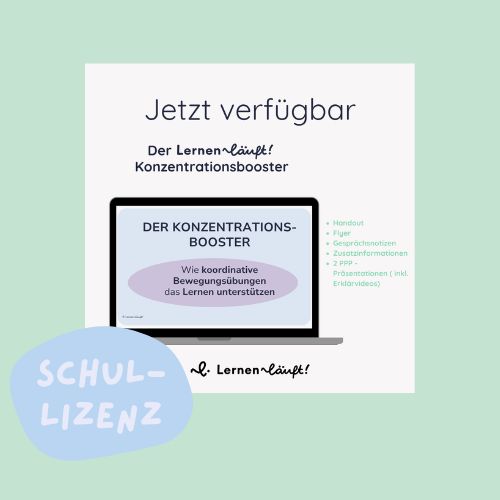 Schullizenz Lernen läuft! Konzentrationsbooster Schullizenz Lernen läuft! Konzentrationsbooster