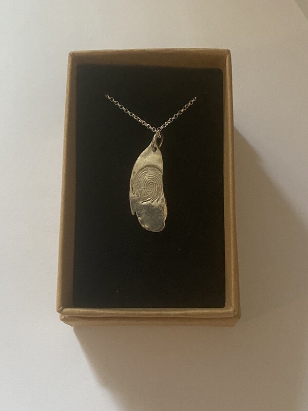 Hidden Fingerprint Feather Necklace
