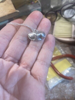 Dog Nose Print in Silver