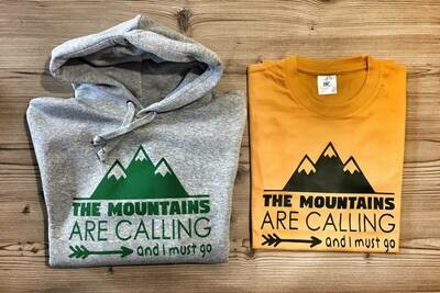 T Shirt THE MOUNTAINS ARE CALLING