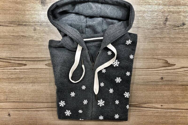 FELPA ZIP FIOCCHI DI NEVE
