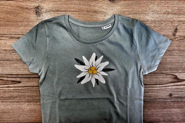 T-SHIRT STELLA ALPINA CON FOGLIE