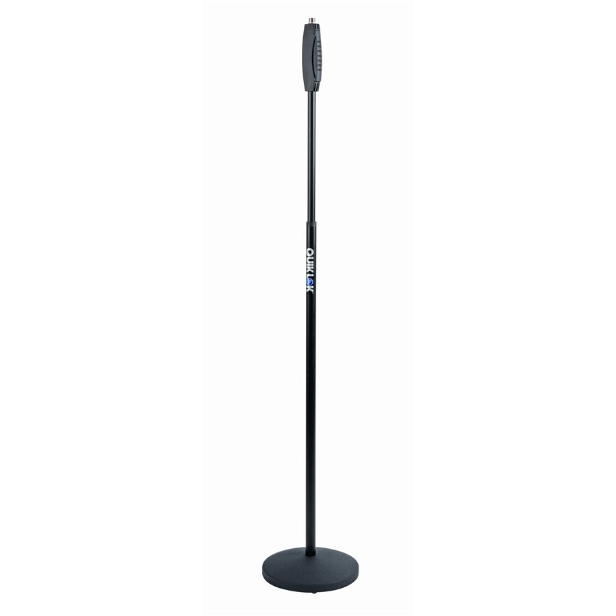 A988 BK EU One-Hand Clutch EU thread straight round-base microphone stand -Black