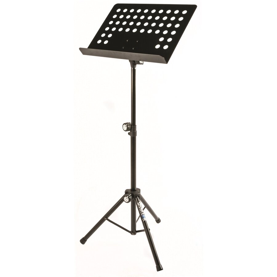 MS331 Sheet music stand w/perforated metal desk - Black