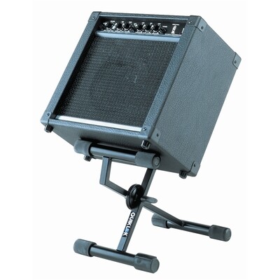 Quik Lok BS313 Small "X-Style" low-profile amp/monitor/speaker tilt-back stand - Black