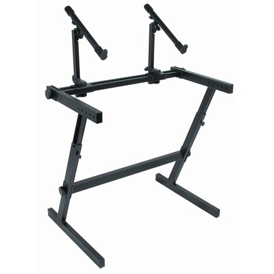 Z726 Z-style double tier, height adjustable keyboard stand - Black