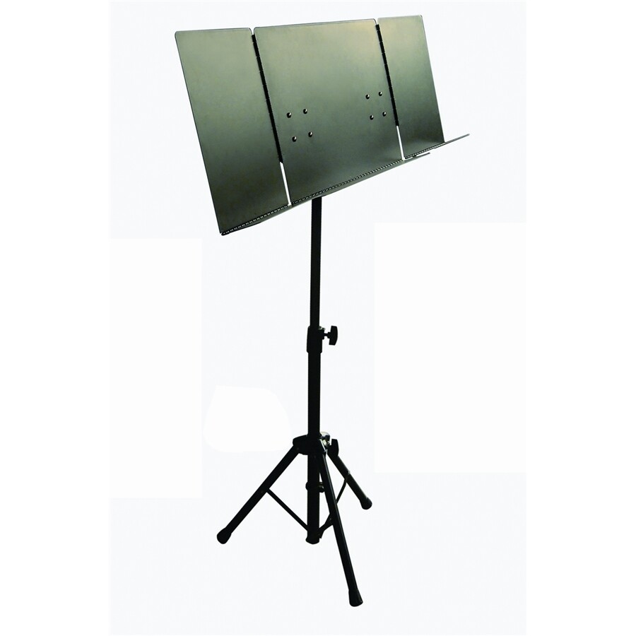 MS320 Sheet music stand with foldable 3-page sheet music holder - Black