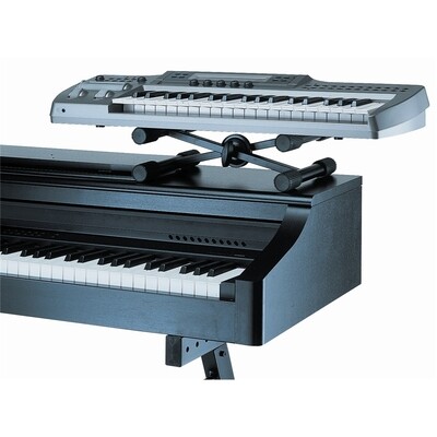 Quik Lok QL322 Small, height-adjustable X-style table top keyboard/speaker stand - Black