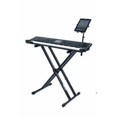 Quik Lok IPS11 iPad holder for connection to "X"-style keyboard stands - Black