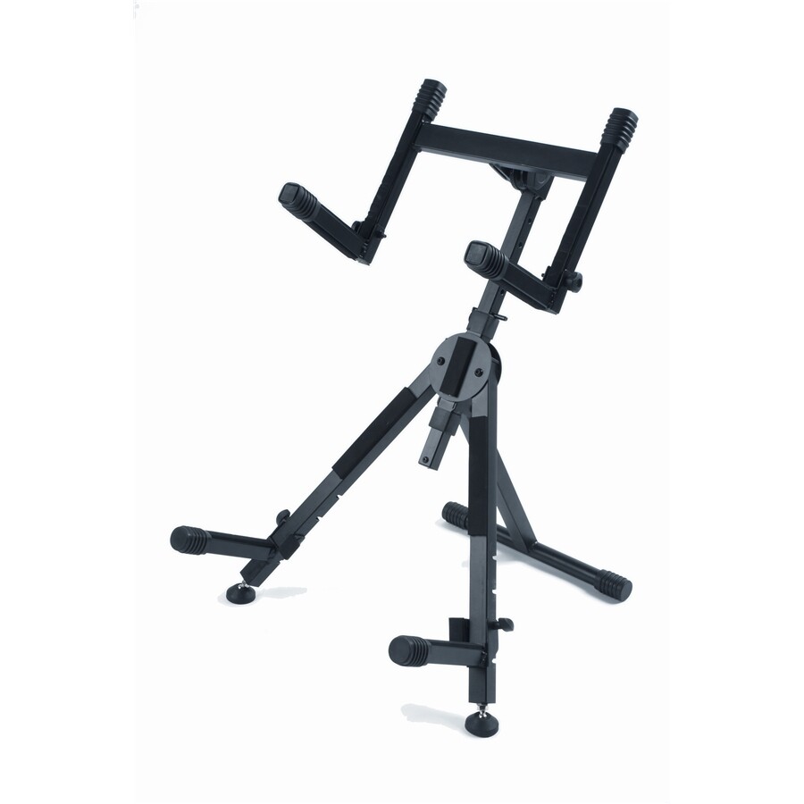 BS625 Fully adjustable heavy-duty amplifier stand with dual support arms - Black