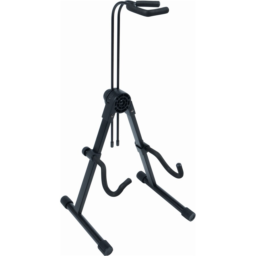 QL791 Electric guitar stand with height adjustable neck rest and cradles - Black