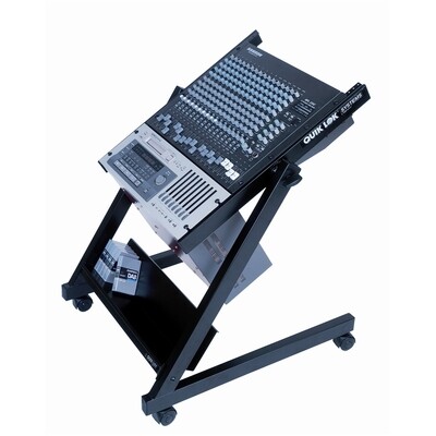 Quik Lok RS658 EU 14-U tilt-adjustable rack stand - EU thread 6mm hardware - Black