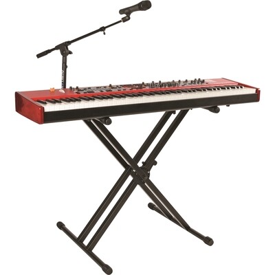 Quik Lok QL746 ProSeries double braced, single tier keyboard stand - Black