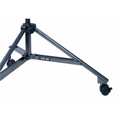 Quik Lok A50 EU Studio tripod stand w/telescopic boom and casters - EU thread - Black