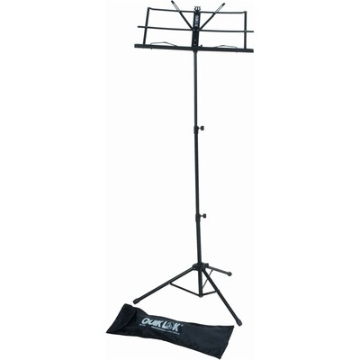 Quik Lok MS335 Medium-weight portable sheet music stand w/nylon carrying bag - Black