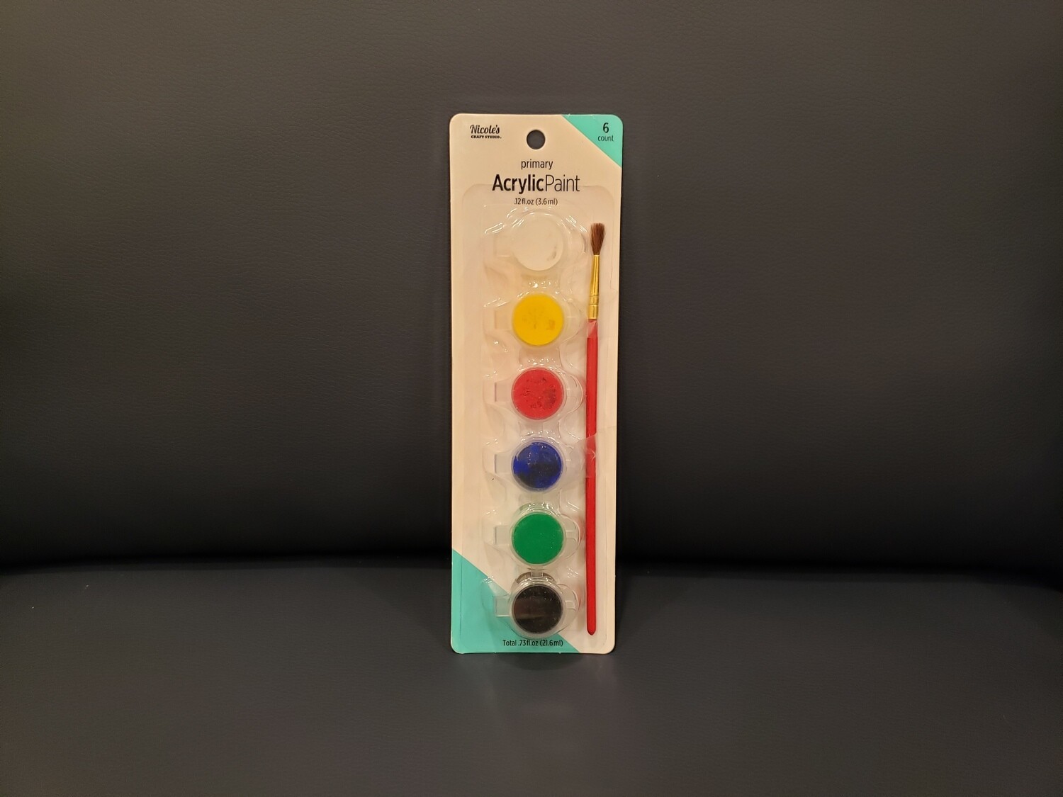 6 Acrylic Paint Pots - Primary Colors