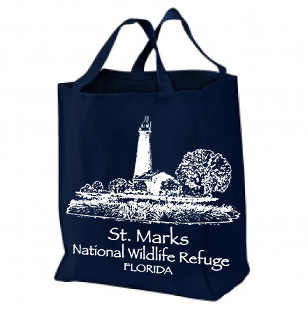 Lighthouse Navy Tote