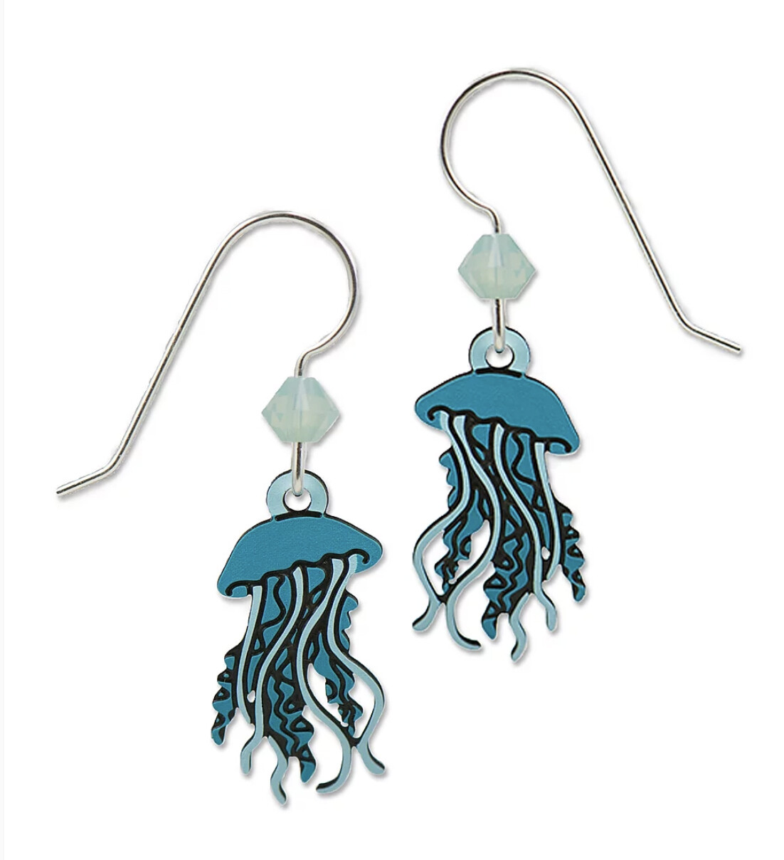 2029 Sea Jelly teal earrings