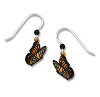 1433 3D Orange Monarch earrings