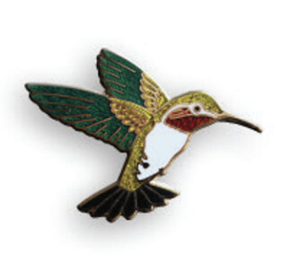 PB02 RubyThrt Hummingbird pin
