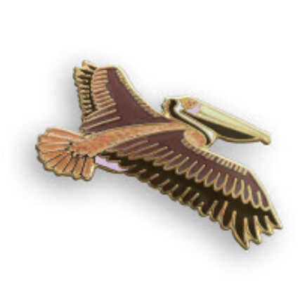 PB16 Brown Pelican Pin