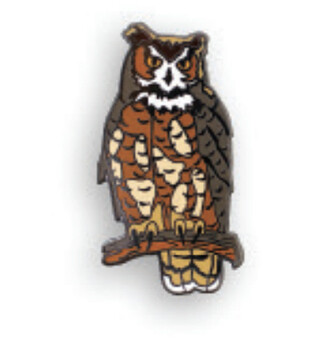 PB50 Great Horned Owl Pin