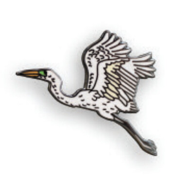 PB42 Great Egret Pin