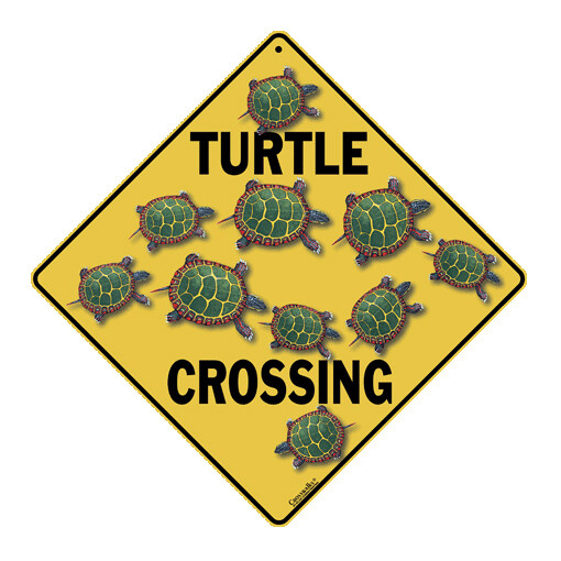 X007 Turtle Crossing Sign