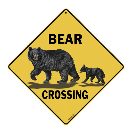 x197 Bear Family Crossing sign