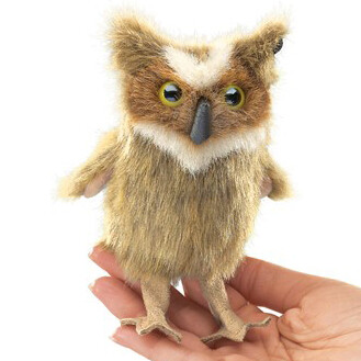2752 Gr Horned owl F puppet
